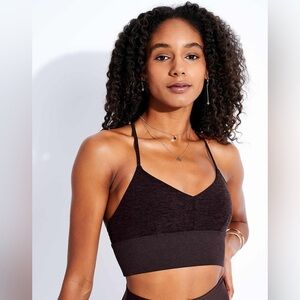 Alo Yoga Lavish Bra in Oxblood Heather
